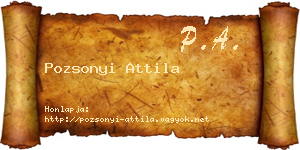 Pozsonyi Attila névjegykártya